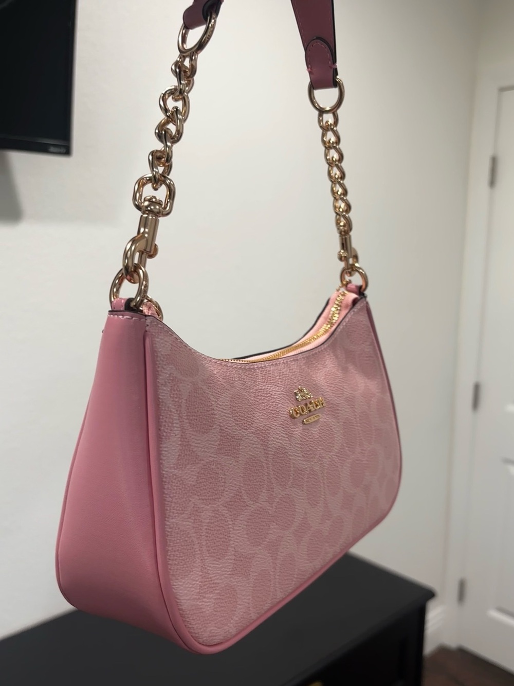Coach Pink Signature Teri Shoulder Bag - Picture 2 of 9
